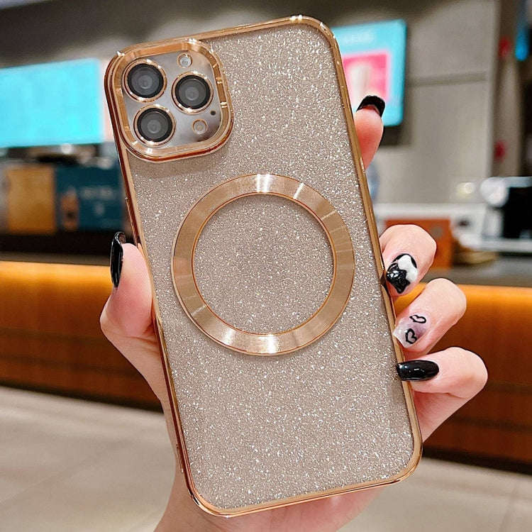 Electroplating Pure Color Glitter Powder MagSafe Phone Case, For iPhone 13 Pro Max, For iPhone 13...