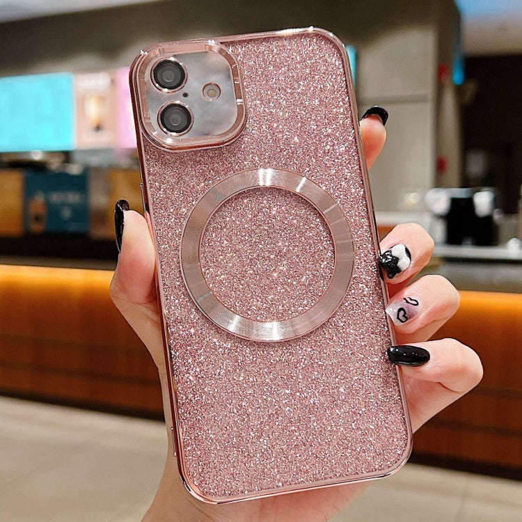 Electroplating Pure Color Glitter Powder MagSafe Phone Case, For iPhone 16 Pro Max, For iPhone 16...