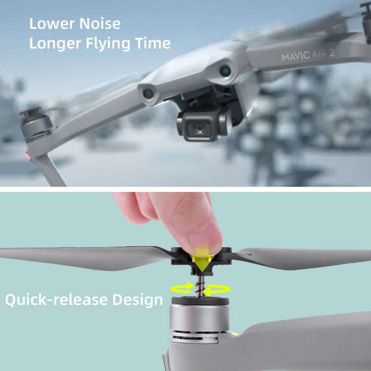 Sunnylife 7238F-1 For DJI Mavic Air 2 Low Noise Quick-release Propellers, For DJI Mavic Air 2 Gol...