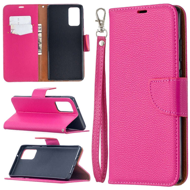 Litchi Texture Pure Color Horizontal Flip Leather Case with Holder & Card Slots & Wallet & Lanyar...