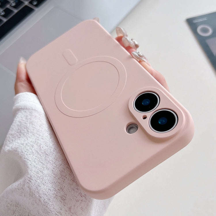 Solid Color Liquid Silicone MagSafe Magnetic Phone Case, For iPhone 16 Pro, For iPhone 16 Plus, F...
