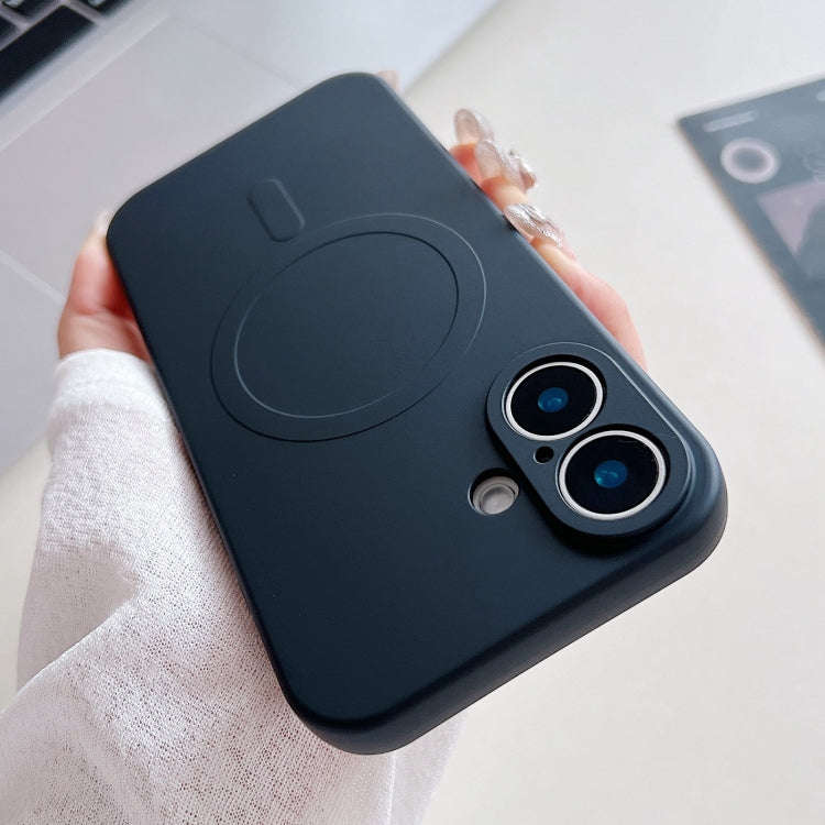 Solid Color Liquid Silicone MagSafe Magnetic Phone Case, For iPhone 16 Pro, For iPhone 16 Plus, F...
