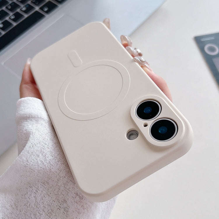 Solid Color Liquid Silicone MagSafe Magnetic Phone Case, For iPhone 16 Pro, For iPhone 16 Plus, F...