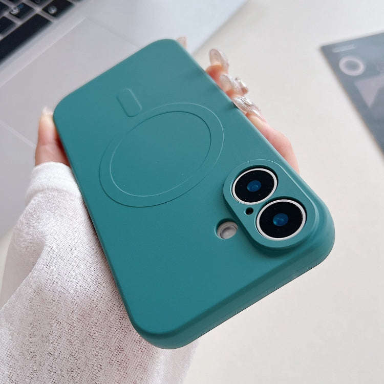 Solid Color Liquid Silicone MagSafe Magnetic Phone Case, For iPhone 16 Pro, For iPhone 16 Plus, F...