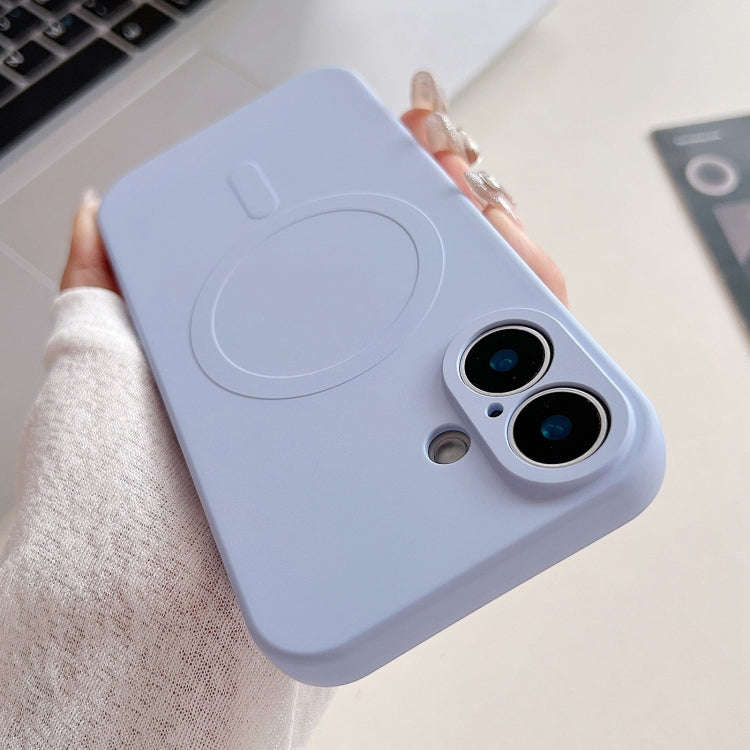 Solid Color Liquid Silicone MagSafe Magnetic Phone Case, For iPhone 16 Pro, For iPhone 16 Plus, F...