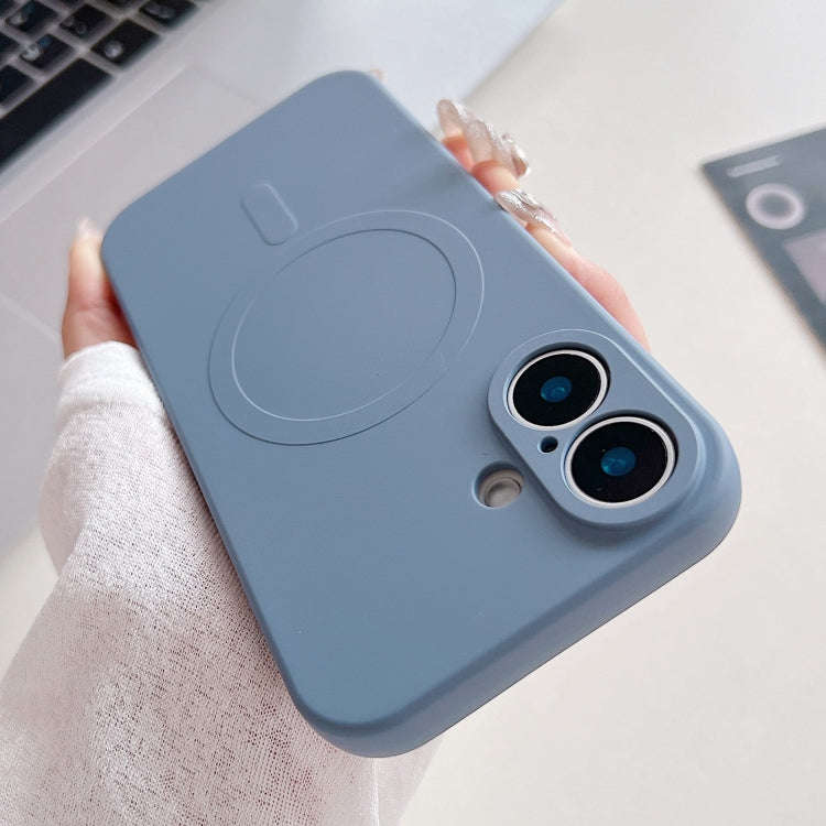Solid Color Liquid Silicone MagSafe Magnetic Phone Case, For iPhone 16 Pro, For iPhone 16 Plus, F...