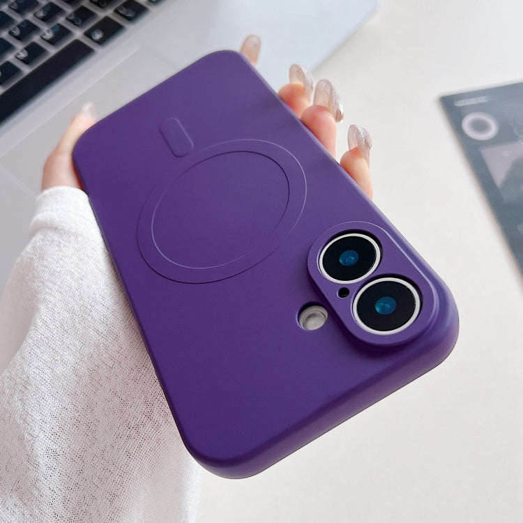Solid Color Liquid Silicone MagSafe Magnetic Phone Case, For iPhone 16 Pro, For iPhone 16 Plus, F...