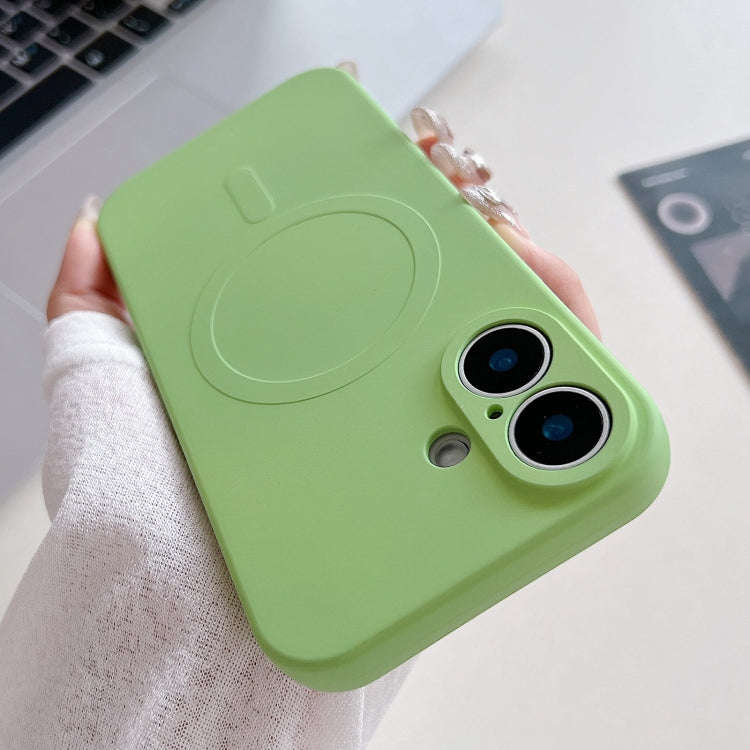 Solid Color Liquid Silicone MagSafe Magnetic Phone Case, For iPhone 16 Pro, For iPhone 16 Plus, F...
