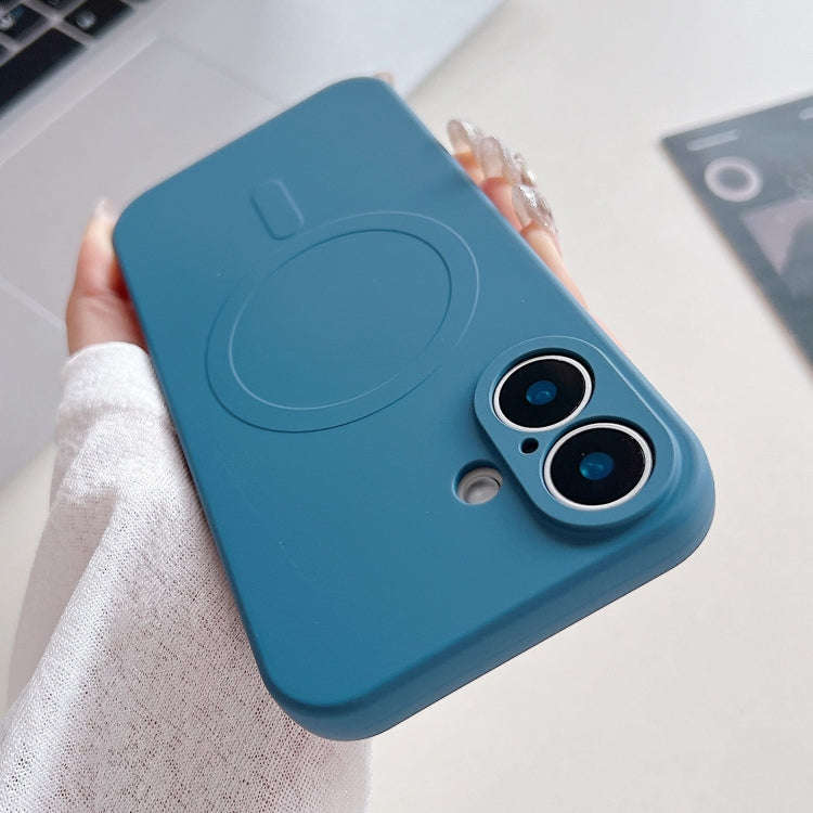 Solid Color Liquid Silicone MagSafe Magnetic Phone Case, For iPhone 16 Pro, For iPhone 16 Plus, F...