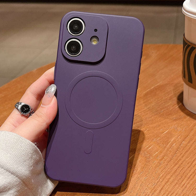Solid Color Liquid Silicone MagSafe Magnetic Phone Case, For iPhone 11, For iPhone 11 Pro