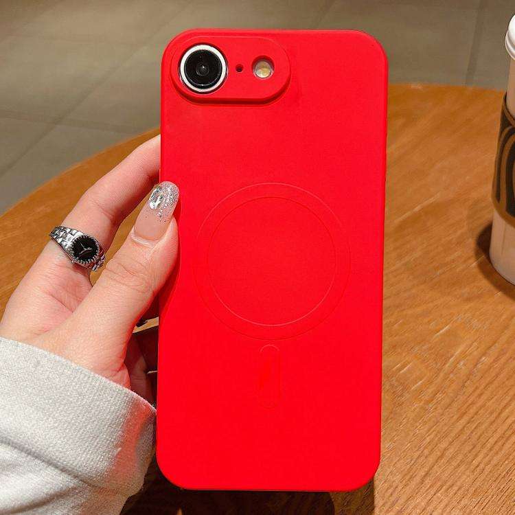 Solid Color Liquid Silicone MagSafe Magnetic Phone Case, For iPhone 17e / 16e, For iPhone 17 Pro ...
