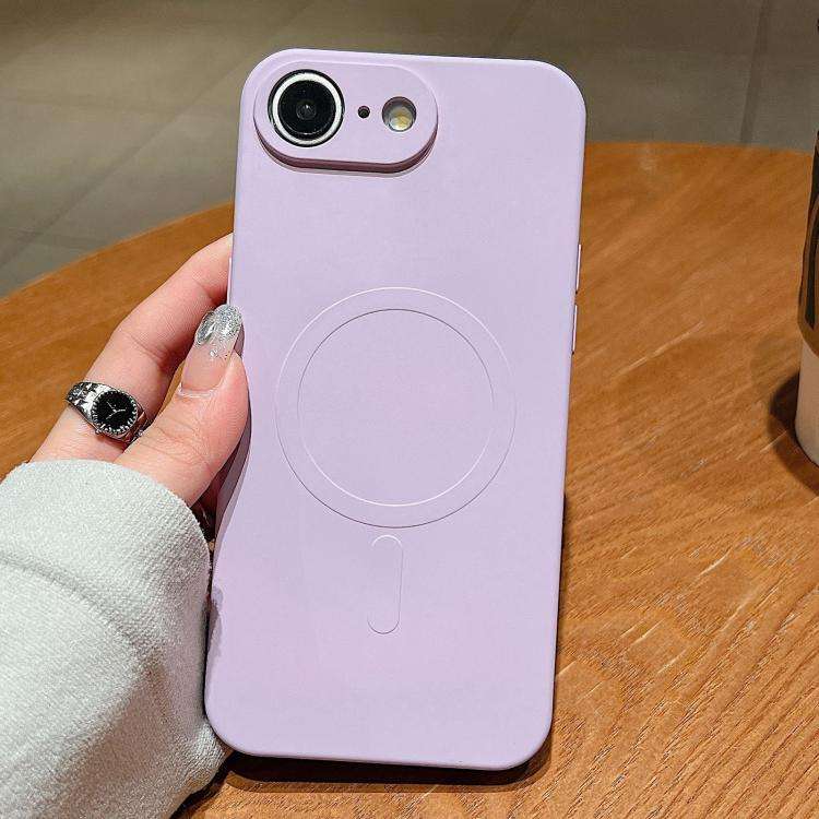 Solid Color Liquid Silicone MagSafe Magnetic Phone Case, For iPhone 17e / 16e, For iPhone 17 Pro ...
