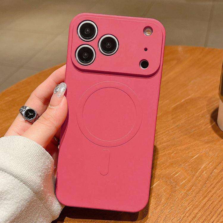 Solid Color Liquid Silicone MagSafe Magnetic Phone Case, For iPhone 17e / 16e, For iPhone 17 Pro ...
