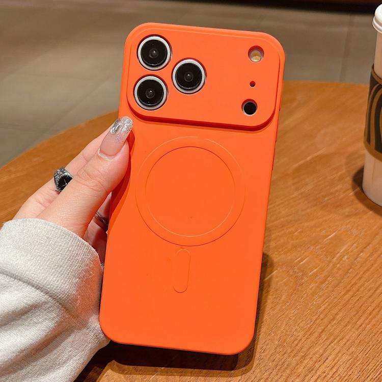 Solid Color Liquid Silicone MagSafe Magnetic Phone Case, For iPhone 17e / 16e, For iPhone 17 Pro ...