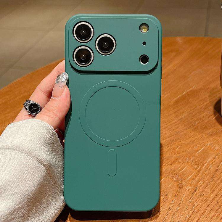 Solid Color Liquid Silicone MagSafe Magnetic Phone Case, For iPhone 17e / 16e, For iPhone 17 Pro ...