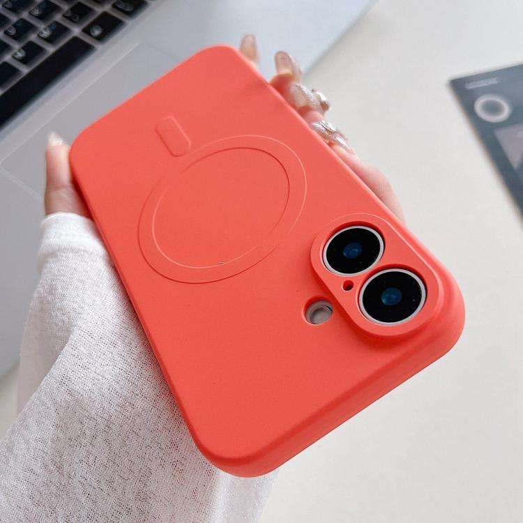 Solid Color Liquid Silicone MagSafe Magnetic Phone Case, For iPhone 17, For iPhone Air, For iPhon...