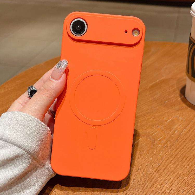 Solid Color Liquid Silicone MagSafe Magnetic Phone Case, For iPhone 17, For iPhone Air, For iPhon...