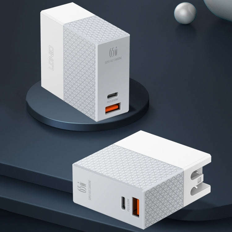 LDNIO A2620C PD3.0 65W USB Power Adapter Travel Charger with Type-C to Type-C Cable, EU Plug, US ...