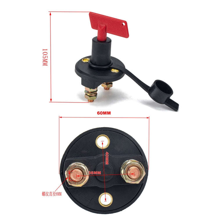 200A Car Battery Selector Isolator Disconnect Rotary Switch Cut, A2953