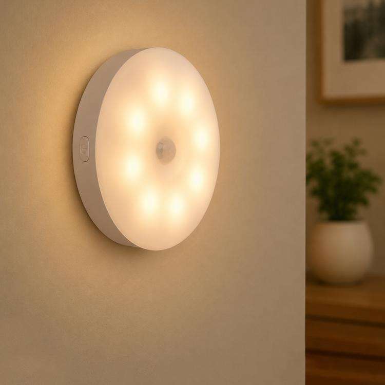 Intelligent Human Body Induction LED Night Light Bedside Lamp with Switch, With Switch, Human Sensor