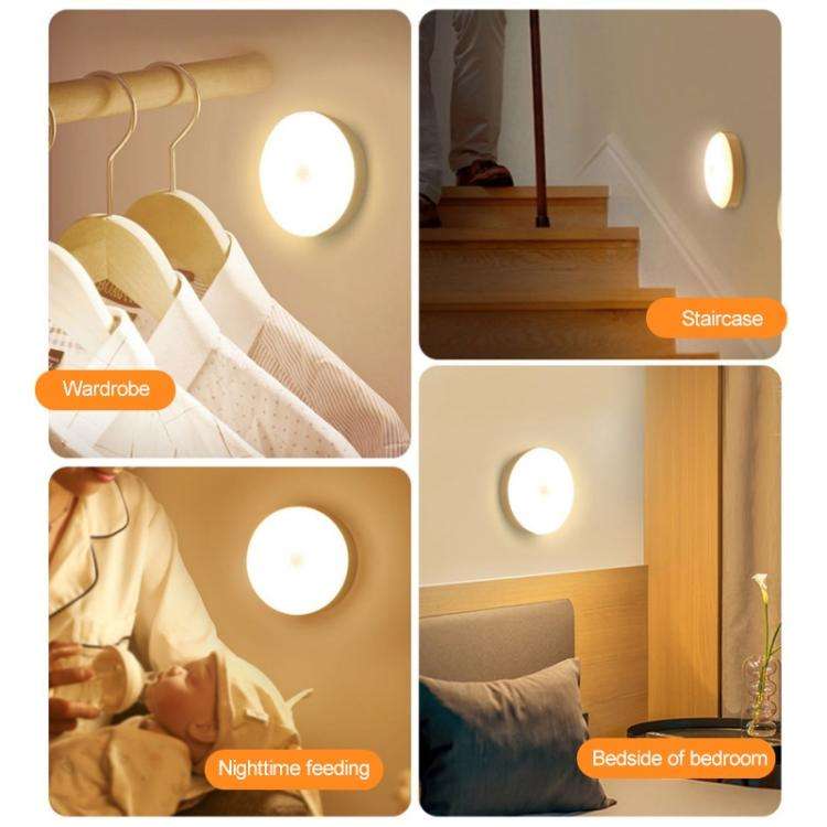 Intelligent Human Body Induction LED Night Light Bedside Lamp with Switch, With Switch, Human Sensor