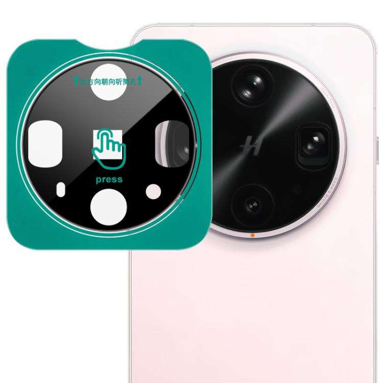 imak Black Version HD Glass Rear Camera Lens Film, Self-positioning Version, For OPPO Find X9 Ult...