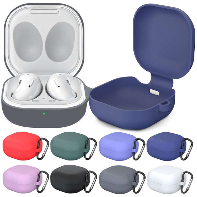 For Samsung Galaxy Buds Live Solid Color Anti-fall Earphone Protective Case with Hook