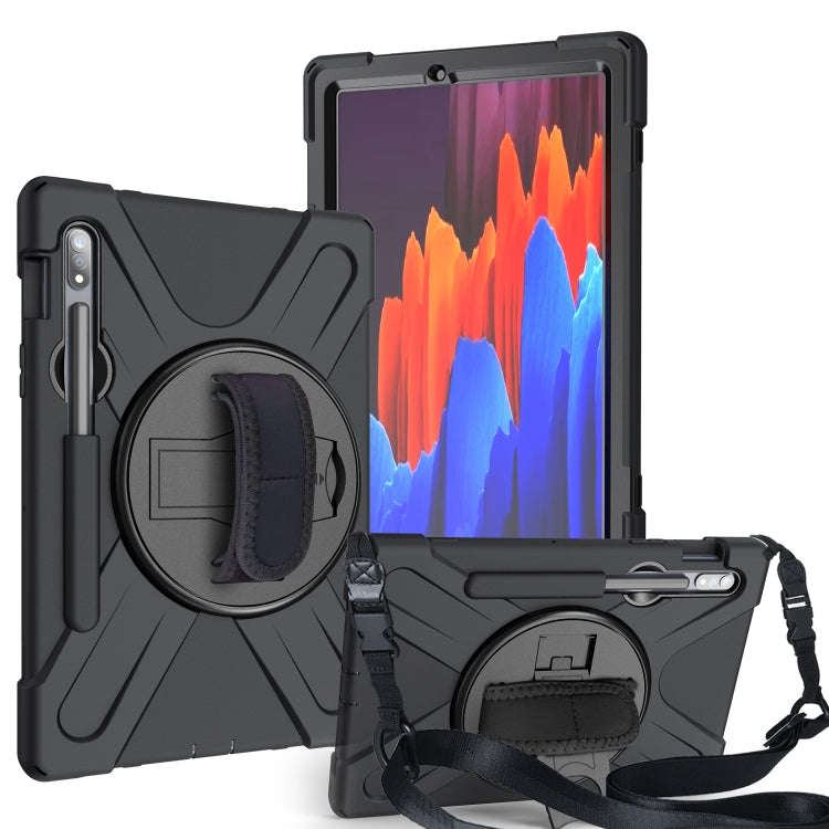 Shockproof Colorful Silicone + PC Protective Case with Holder & Shoulder Strap & Hand Strap & Pen...