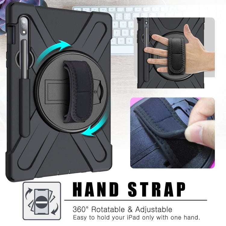 Shockproof Colorful Silicone + PC Protective Case with Holder & Shoulder Strap & Hand Strap & Pen...