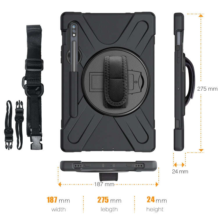 Shockproof Colorful Silicone + PC Protective Case with Holder & Shoulder Strap & Hand Strap & Pen...