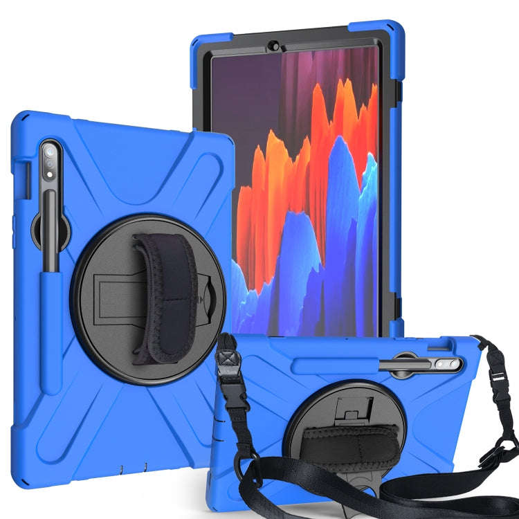 Shockproof Colorful Silicone + PC Protective Case with Holder & Shoulder Strap & Hand Strap & Pen...