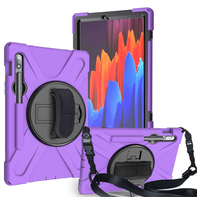 Shockproof Colorful Silicone + PC Protective Case with Holder & Shoulder Strap & Hand Strap & Pen...