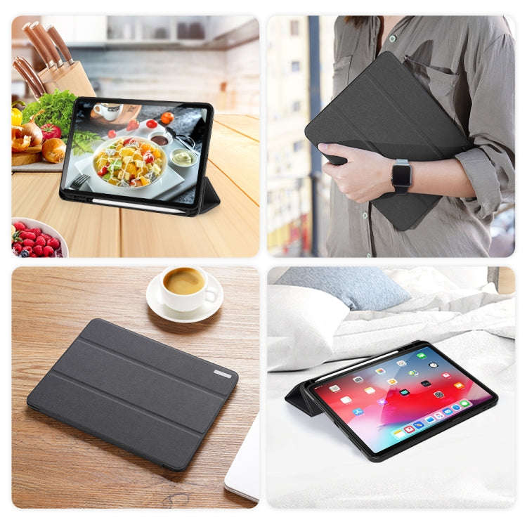 DUX DUCIS Domo Series Horizontal Flip Magnetic TPU + PU Leather Case with Three-folding Holder & ...