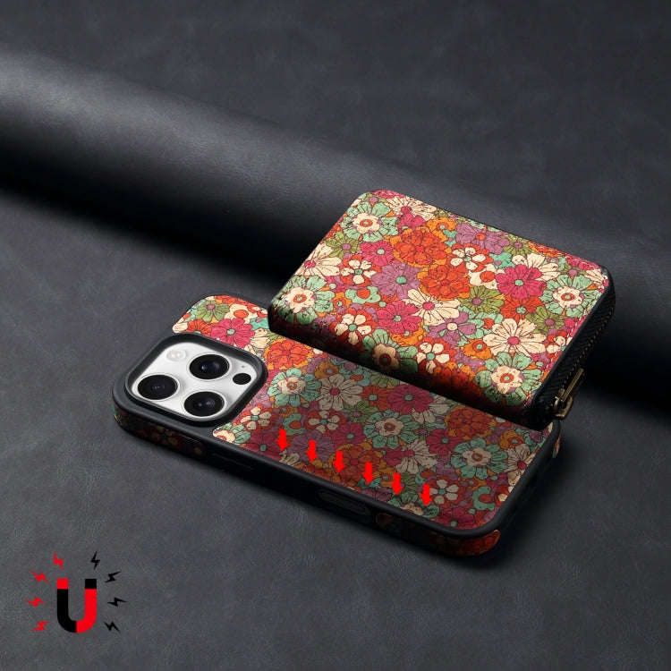 Denior D23 MagSafe Detachable Zipper Wallet Holder Phone Case, For iPhone 16 Pro Max, For iPhone ...