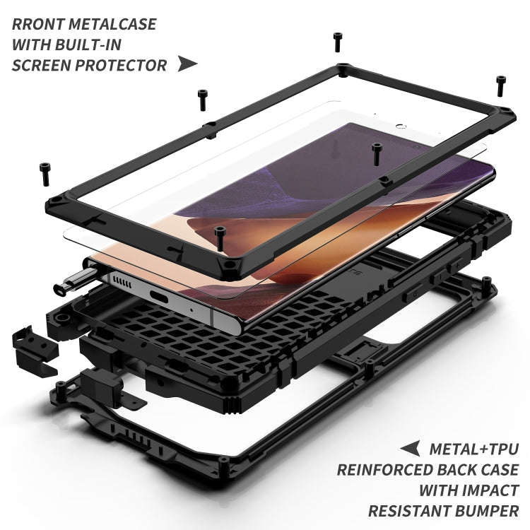 Shockproof Waterproof Dust-proof Metal + Silicone Protective Case with Holder, For Samsung Galaxy...