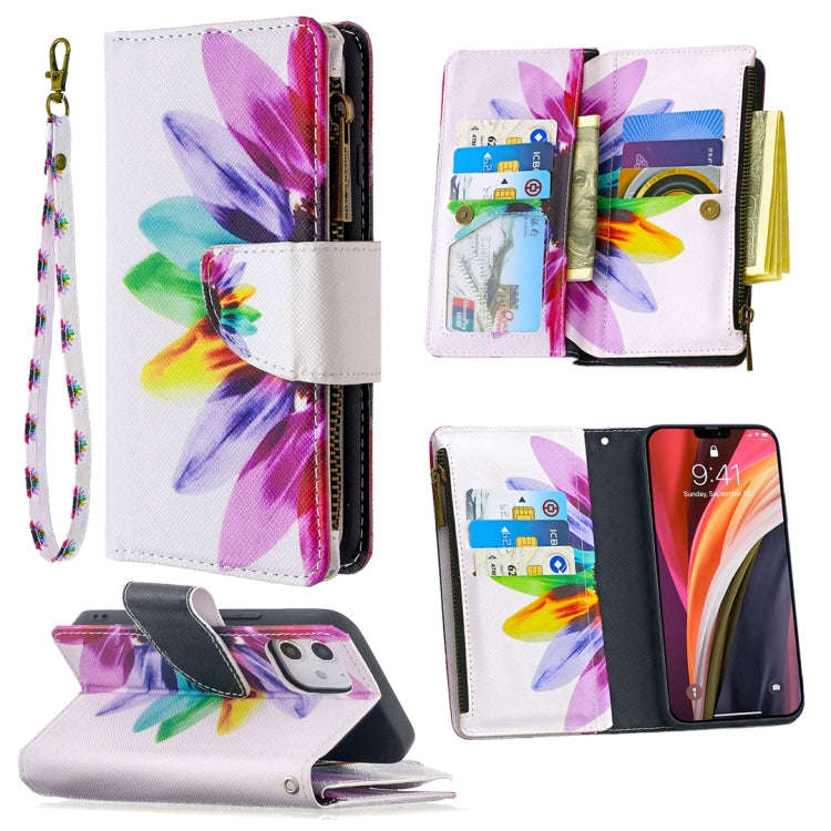 Colored Drawing Pattern Zipper Horizontal Flip Leather Case with Holder & Card Slots & Wallet, Fo...