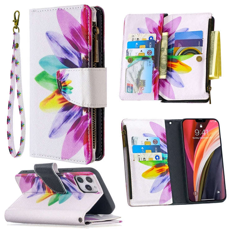 Colored Drawing Pattern Zipper Horizontal Flip Leather Case with Holder & Card Slots & Wallet, Fo...