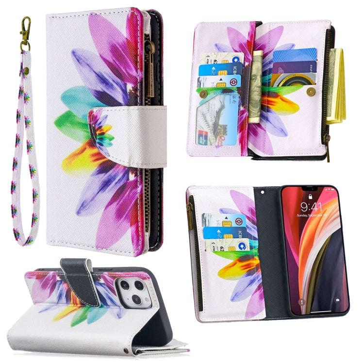 Colored Drawing Pattern Zipper Horizontal Flip Leather Case with Holder & Card Slots & Wallet, Fo...