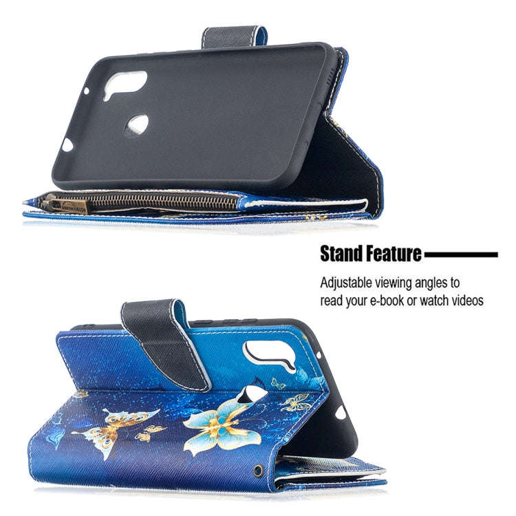 Colored Drawing Pattern Zipper Horizontal Flip Leather Case with Holder & Card Slots & Wallet, Fo...