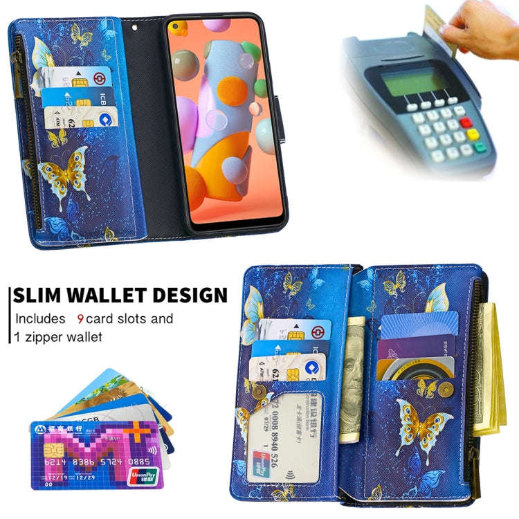 Colored Drawing Pattern Zipper Horizontal Flip Leather Case with Holder & Card Slots & Wallet, Fo...