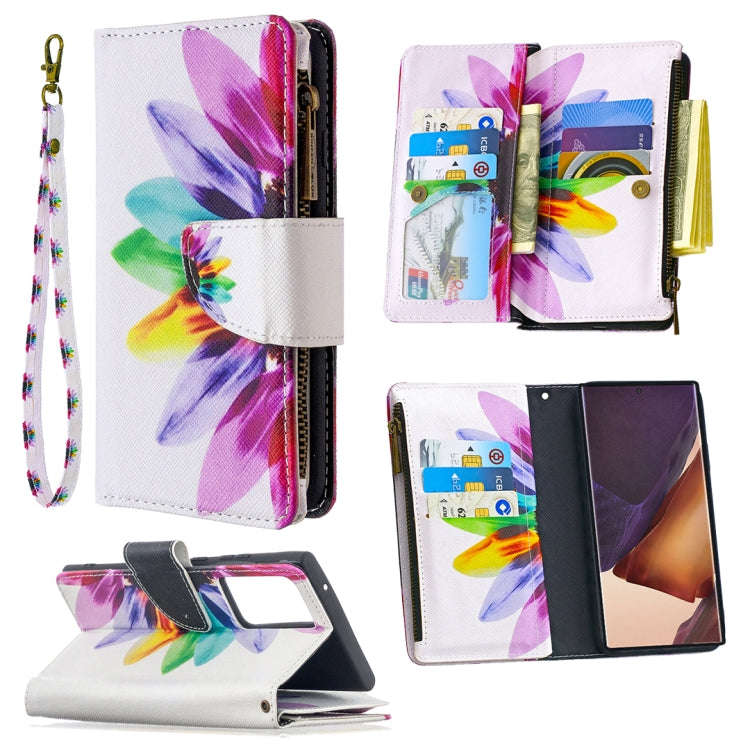 Colored Drawing Pattern Zipper Horizontal Flip Leather Case with Holder & Card Slots & Wallet, Fo...