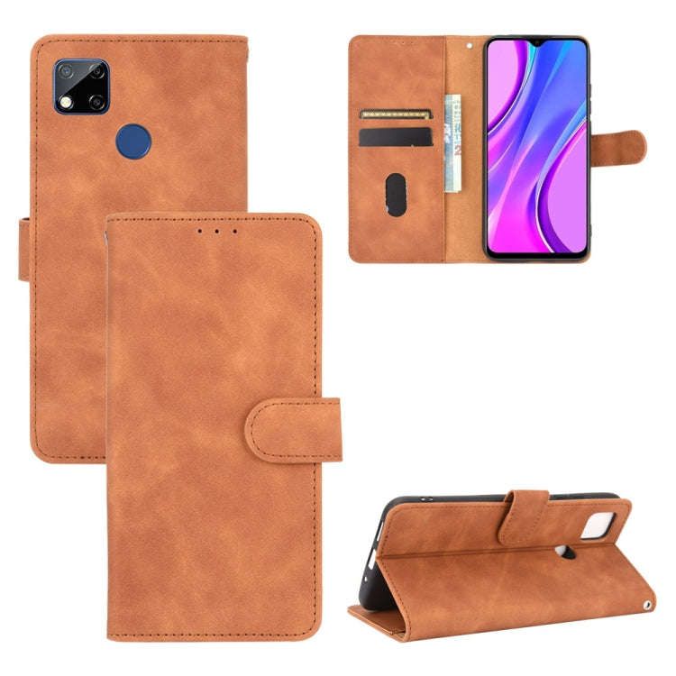 Solid Color Skin Feel Magnetic Buckle Horizontal Flip Calf Texture PU Leather Case with Holder & ...