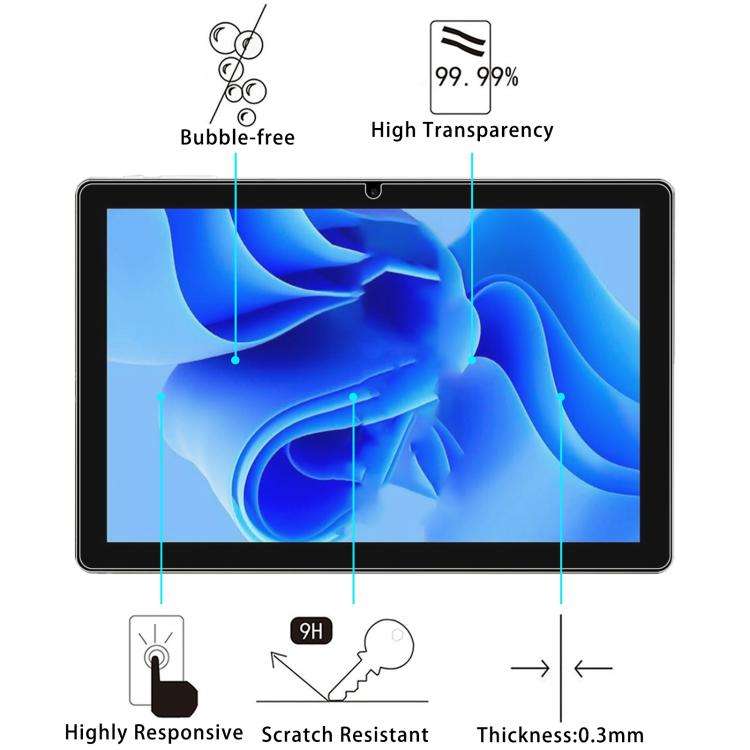 9H 0.3mm Explosion-proof Tempered Glass Film, For ATMPC A10 10.1 inch
