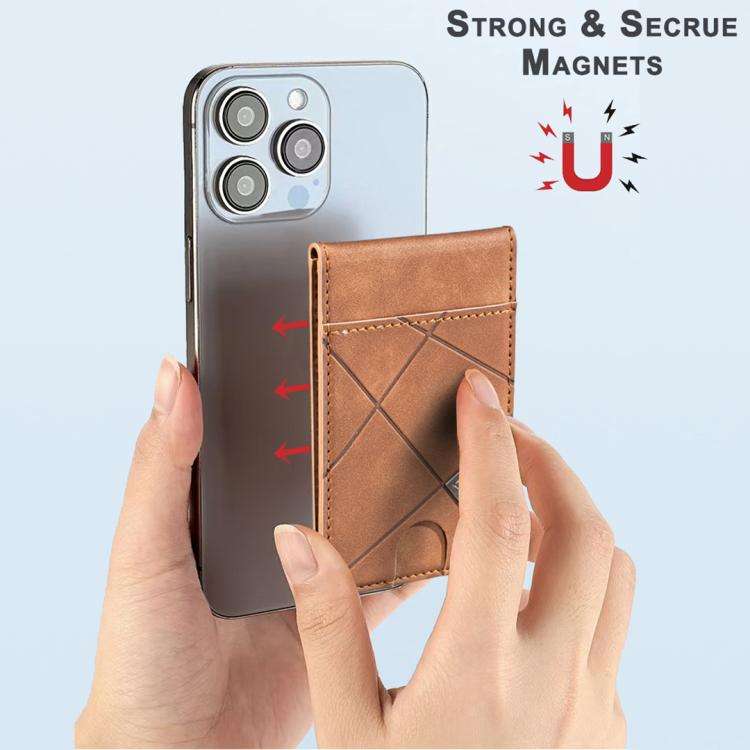 Prismatic Leather Vertical Magnetic Wallet Card Bag Case