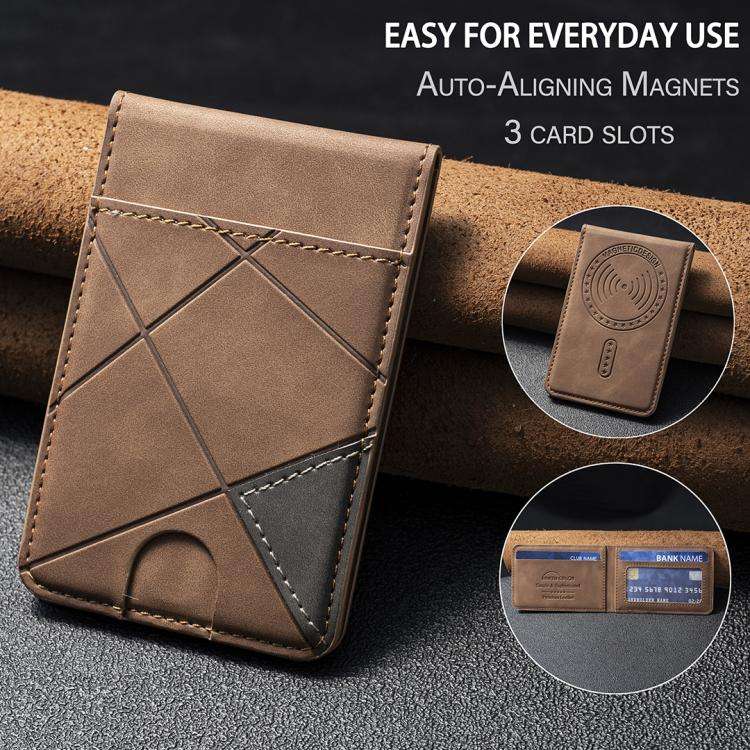Prismatic Leather Vertical Magnetic Wallet Card Bag Case