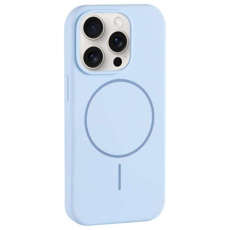 Large Hole Camera MagSafe Liquid Silicone Full Coverage Phone Case, For iPhone 15 Pro Max, For iP...