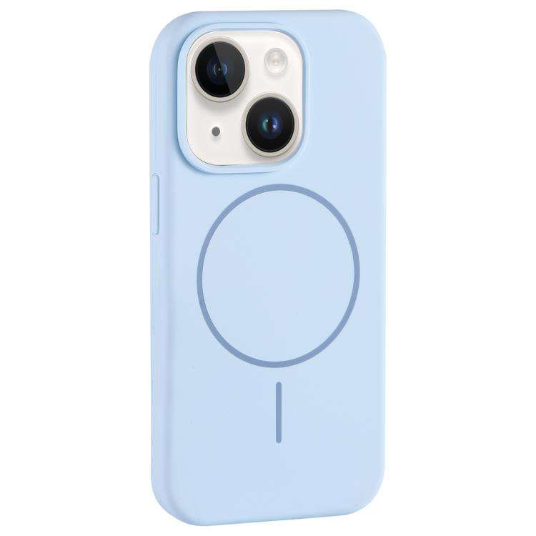Large Hole Camera MagSafe Liquid Silicone Full Coverage Phone Case, For iPhone 14 Plus, For iPhon...
