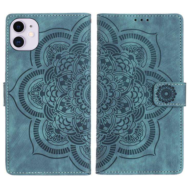 Mandala Embossed Retro Frosted Leather Phone Case, For iPhone 13 Pro Max, For iPhone 13 Pro, For ...