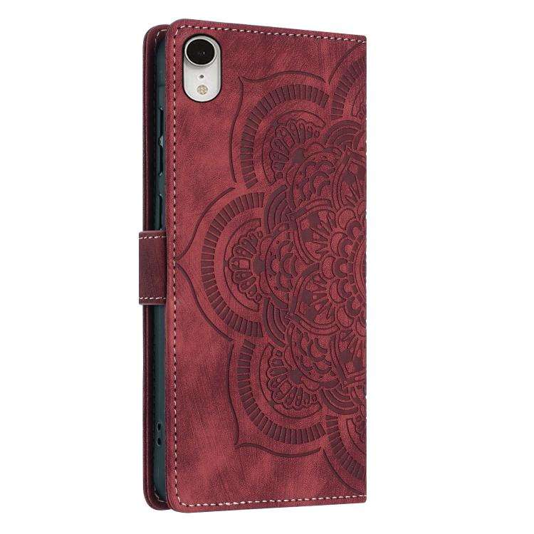 Mandala Embossed Retro Frosted Leather Phone Case, For iPhone XR, For iPhone XS Max, For iPhone 7...