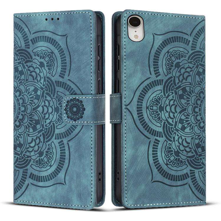 Mandala Embossed Retro Frosted Leather Phone Case, For iPhone XR, For iPhone XS Max, For iPhone 7...